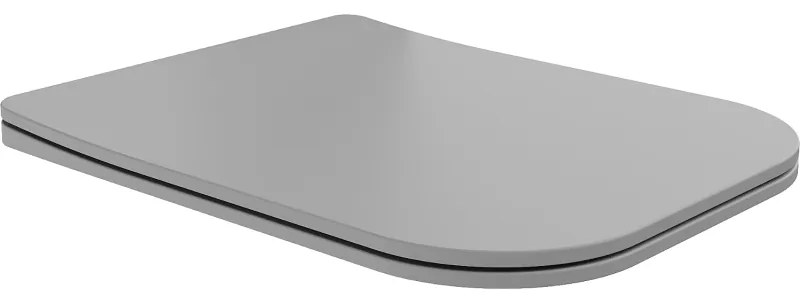 Mexen Teo седалка бавно-спускаща се slim, дуропласт, светлосива матова - 39840061