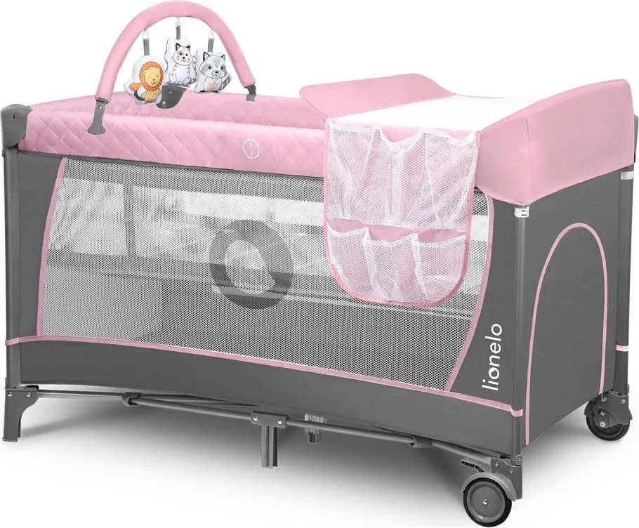 Lionelo - Преносима кошара FLOWER Flamingo