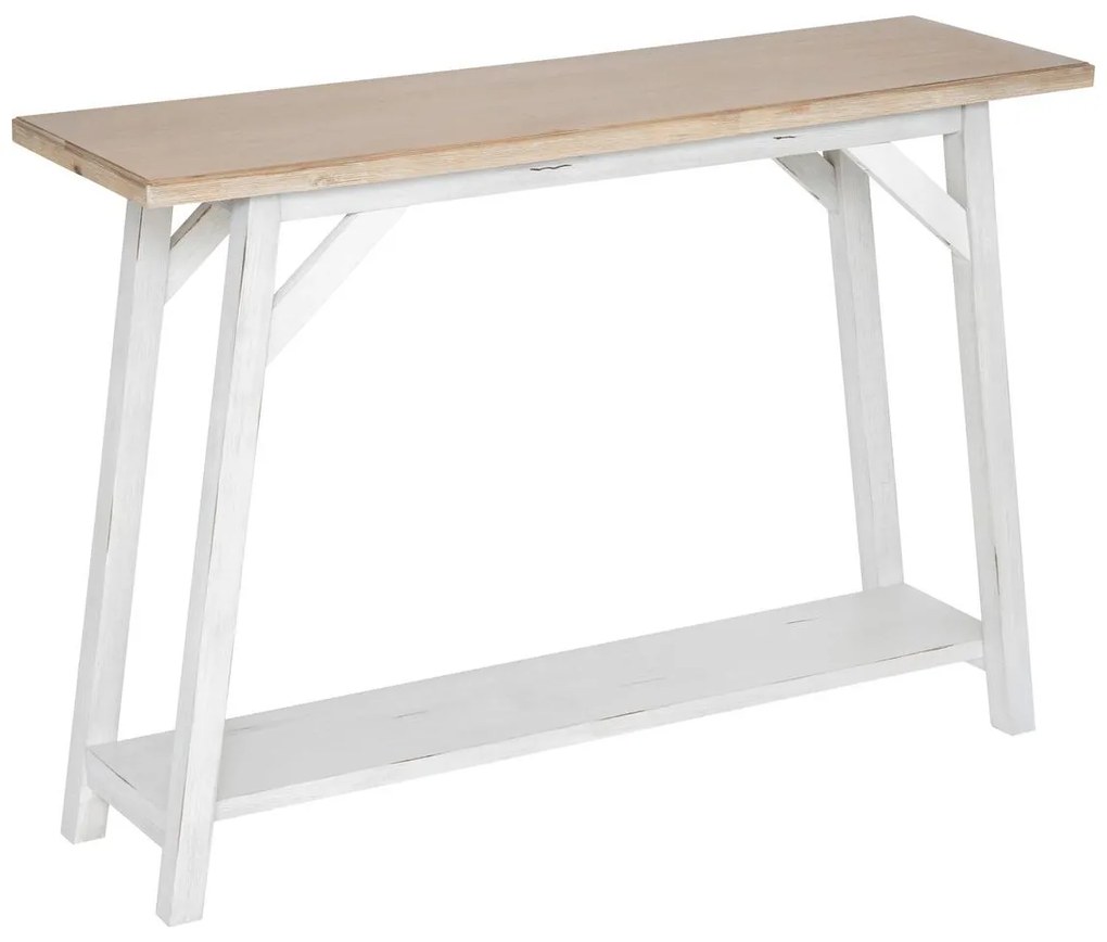 Конзолна маса atmosphera Olbia, 120 cm, MDF, Акация, Бял