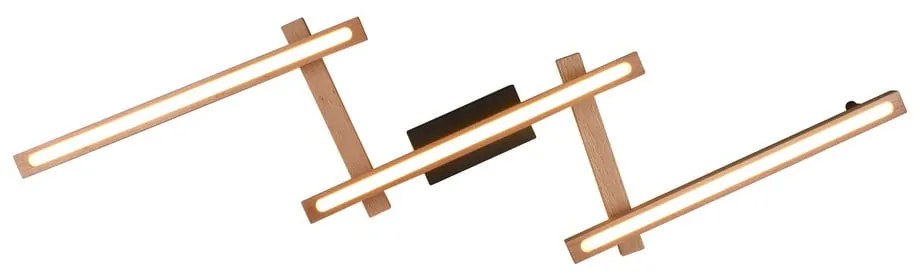 Черно-естествено LED осветително тяло за таван с дистанционно управление 10x180 cm Bellari – Trio