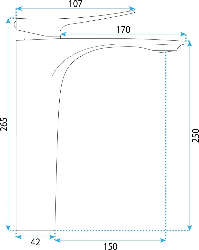 Смесител за мивка Rea Vision Brush Copper High