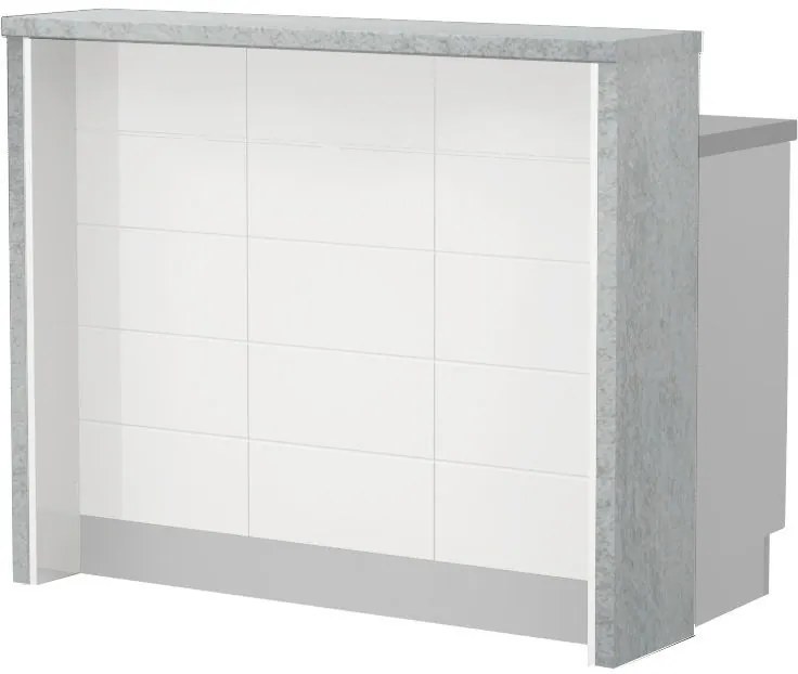 Островна кухненска пейка Hudson-Length: 120 cm.-White-Chromix Silver