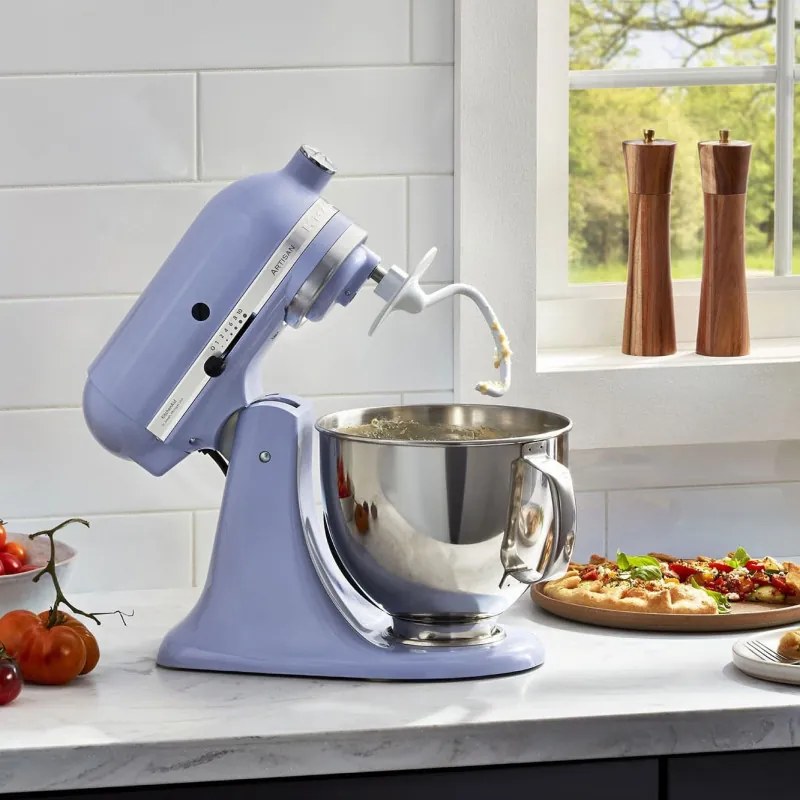 Планетарен миксер KitchenAid Artisan Elegance 5KSM125ELR Lavander Cream, 300W, 4.8 л, Direct drive, 10 скорости, Лилав