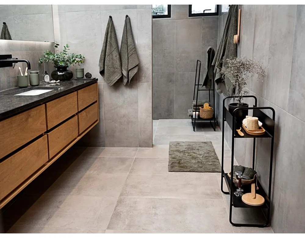 Черна метална конзолна маса 24x48 cm A-Console - Zone