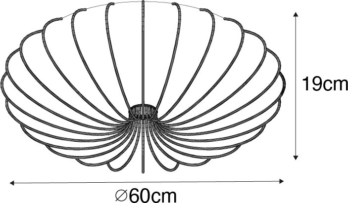 Смарт плафон бял копринен 60 см 5 светлини вкл. 5 Wifi P45 - Plu
