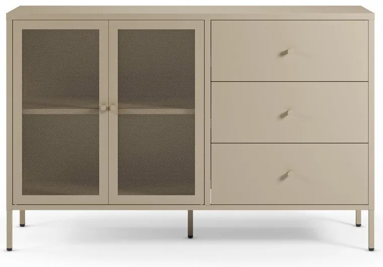 Кремав метален скрин 140x90x40 cm Fayna – Marckeric