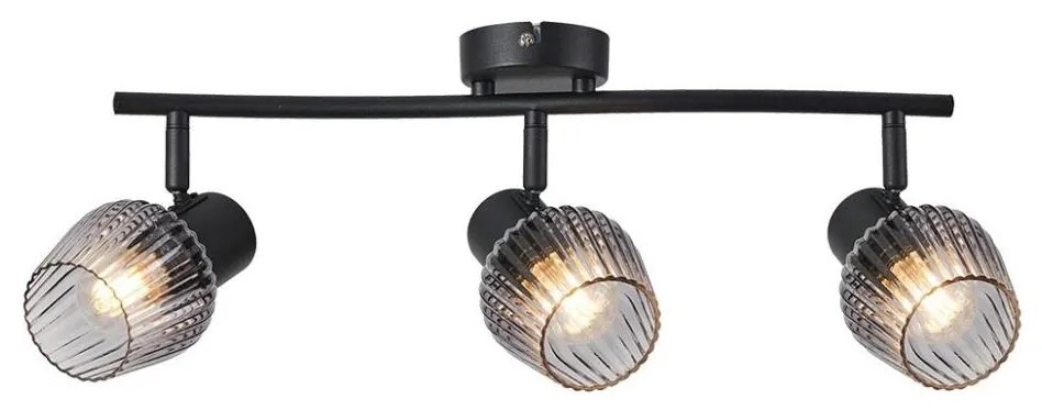 Prezent 14102 - Спот OASIS 3xE27/60W/230V черен/опушен