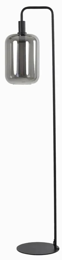 Черна подова лампа (височина 155 cm) Lekar - Light & Living