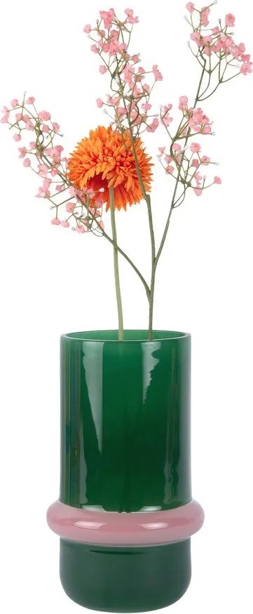 Зелена стъклена ваза (височина 22 cm) Animado Anillo – PT LIVING