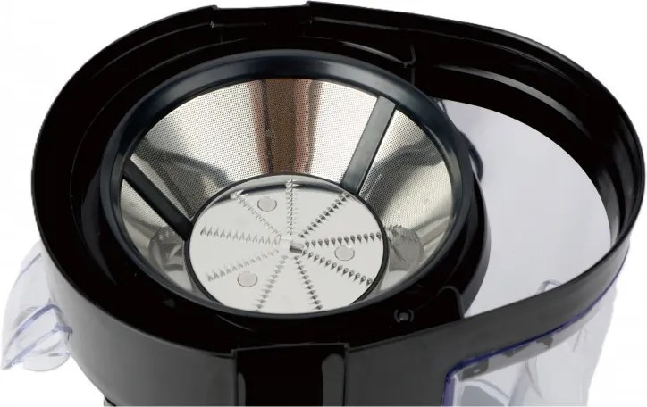 Сокоизстисквачка Rosberg R51160B, 600W, 1L контейнер за пулп, Ниско ниво на шум, Черен/Инокс