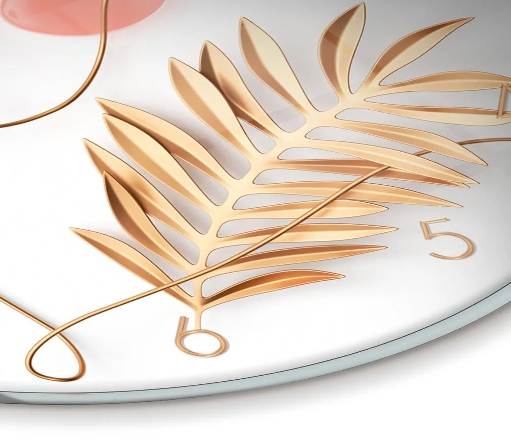 Стъклен стенен часовник ø 30 cm Feminine line - Styler