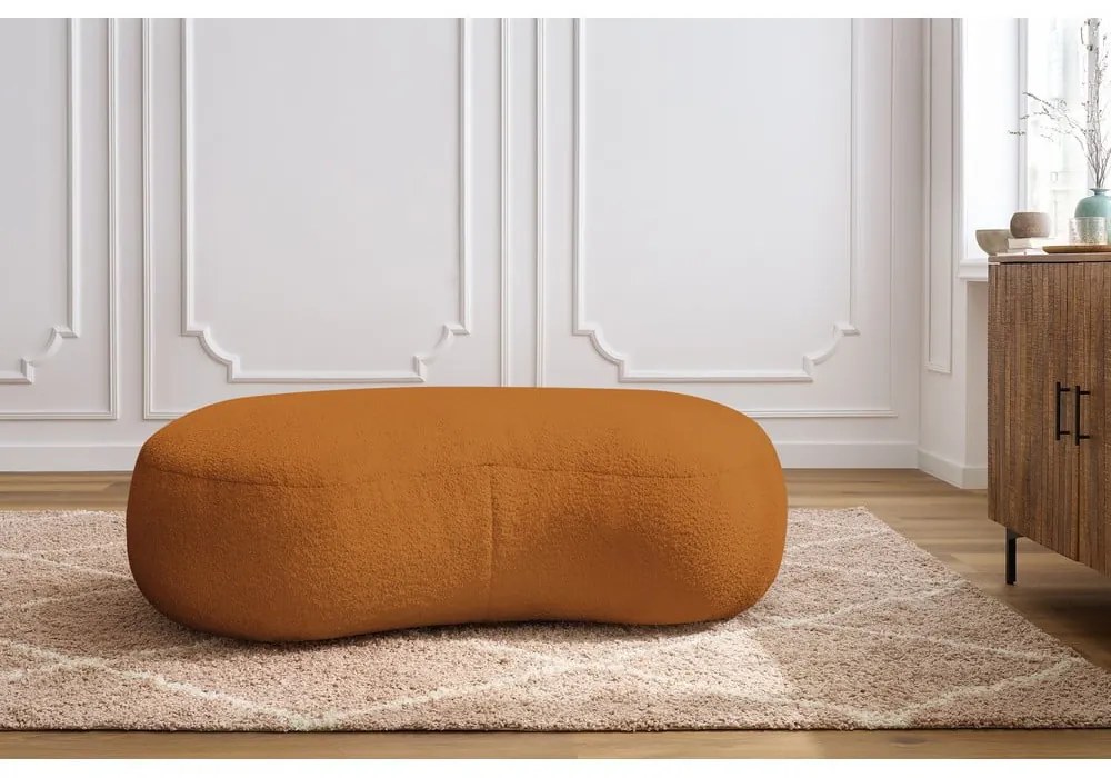 Табуретка от букле в цвят горчица Saint-Germain - Bobochic Paris