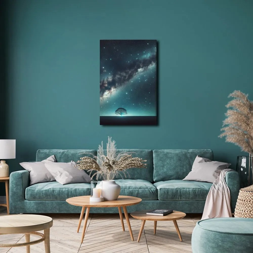 Картина на платно – Дърво на живота и галаксия