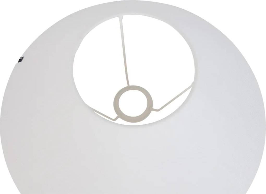 Ленен абажур бял кръгъл наклонен 40/15/16