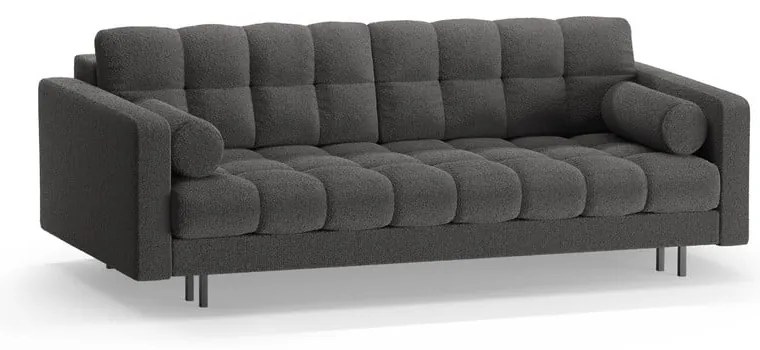 Тъмносив разтегателен диван с място за съхранение от букле 222 cm Bali – Cosmopolitan Design