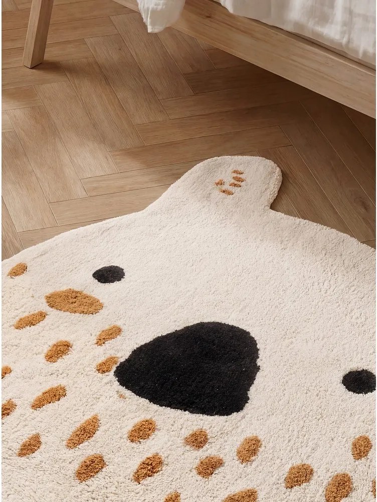 Кремав памучен детски килим подходящ за пране/ръчно изработен 120x137 cm Snuggle Nienchen – Hanse Home