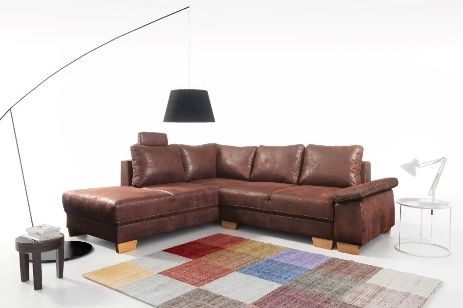 Ъгъл диван Garren-Right-Bordeaux