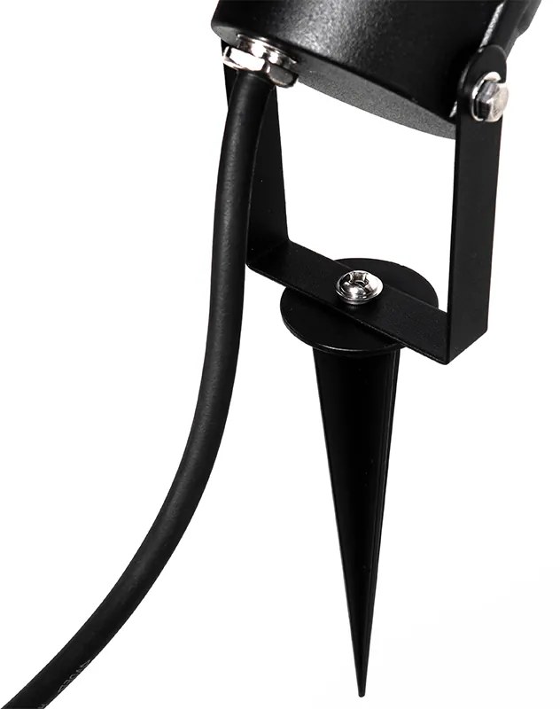 Комплект от 3 градински шипове черни с кабел и щепсел IP65 - Done