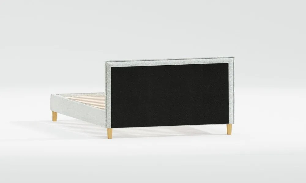 Бежово двойно легло 140x200 cm тапицирано с включена подматрачна рамка Tina – Ropez