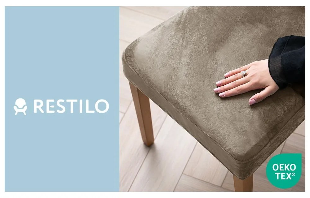 Сиво-бежово ластично покривало за стол 48 cm Sento – Restilo