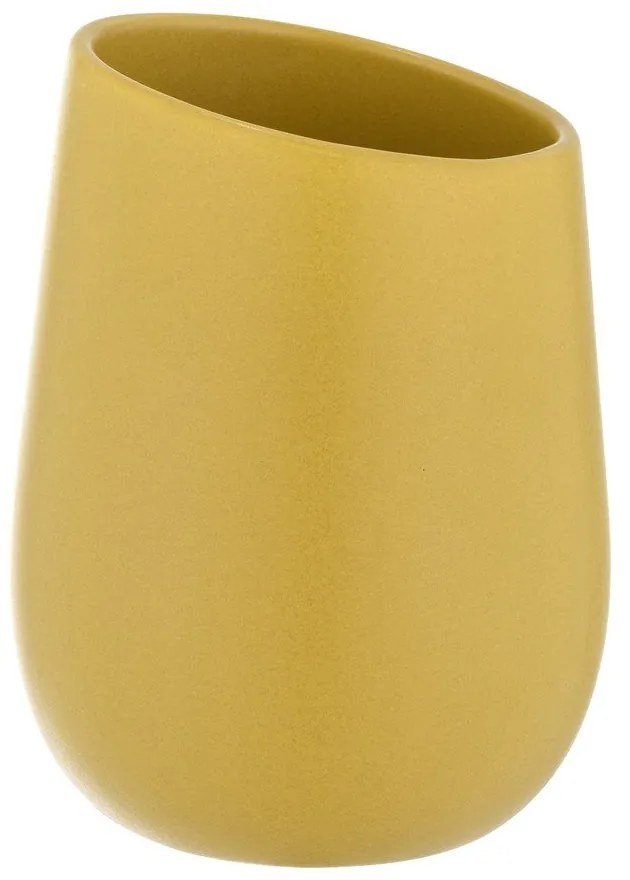 Жълта керамична чаша за четки за зъби Badi - Wenko