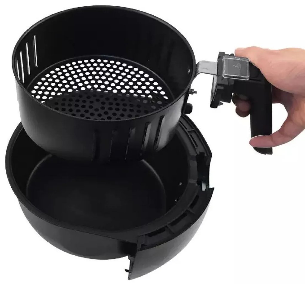 Фритюрник с горещ въздух ZEPHYR ZP 1980 AH , 1600W, 3.2 литра, Дигитален, Таймер, Черен