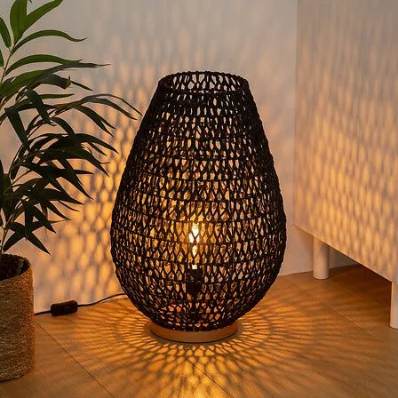 Нощна лампа atmosphera Etel, 55 cm - Натурален