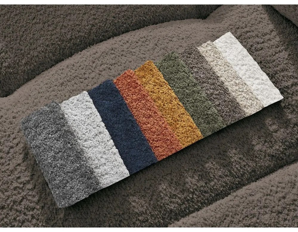 Кафяв разтегателен ъглов диван с място за съхранение от букле (ляв ъгъл) Roxelane – Bobochic Paris