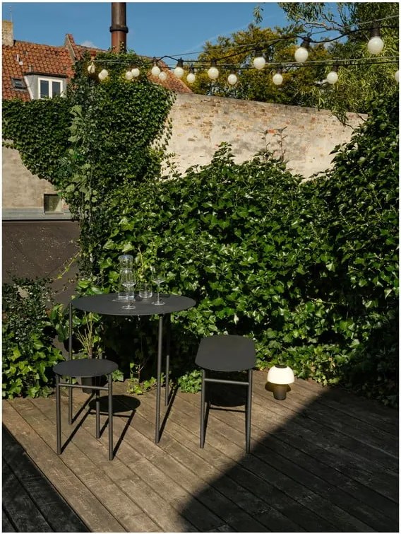 Черна градинска пейка метална Disc – Zone