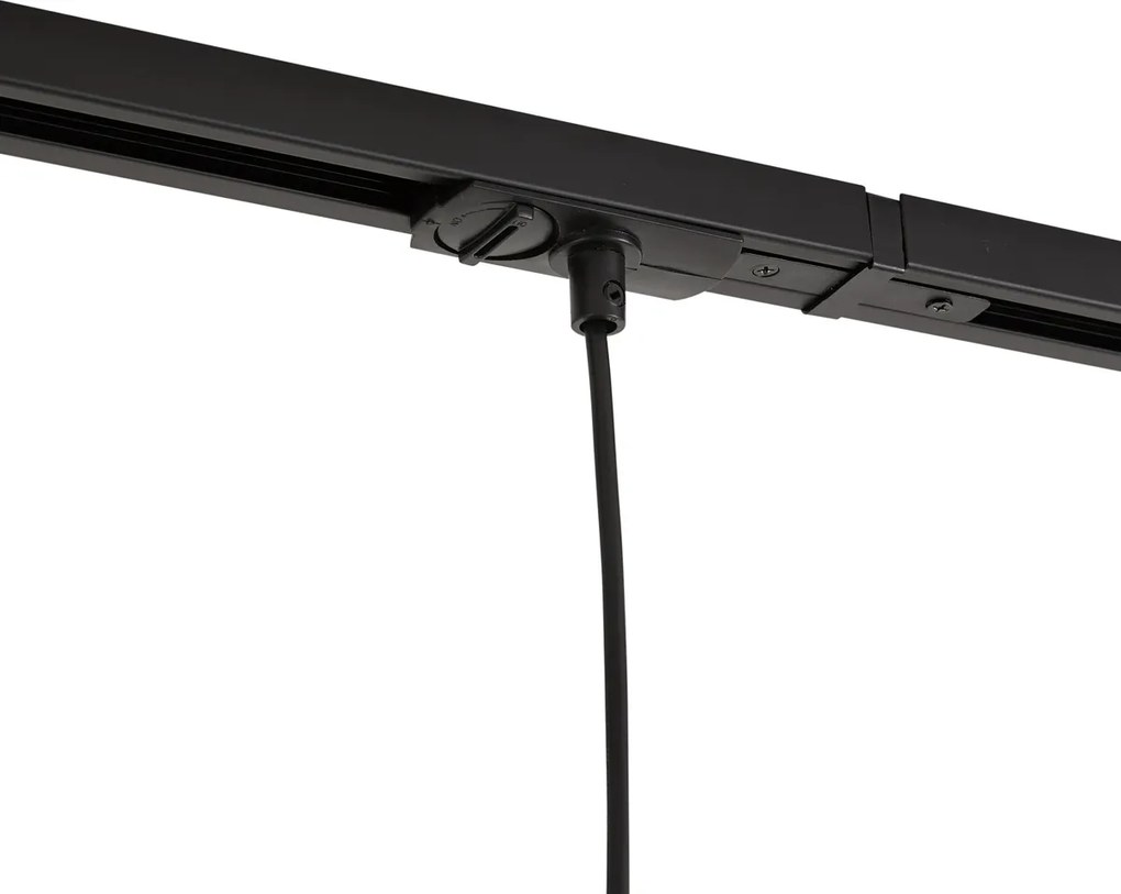 Модерна релсова осветителна система с 3 висящи лампи черна 1-фазна - Iconic Holt