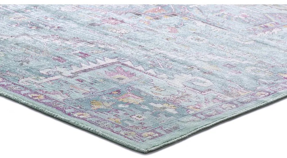 Тюркоазен килим от вискоза 170x120 cm Lara - Universal