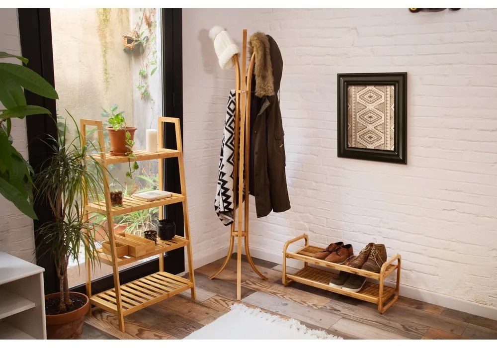 Бамбукова закачалка за дрехи и шапки Бамбук - Compactor