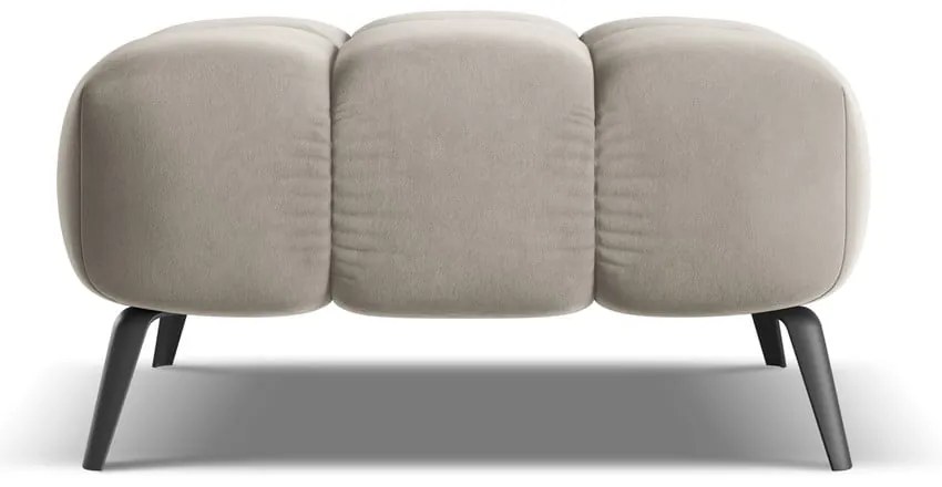 Бежова кадифена табуретка Nalu – Makamii