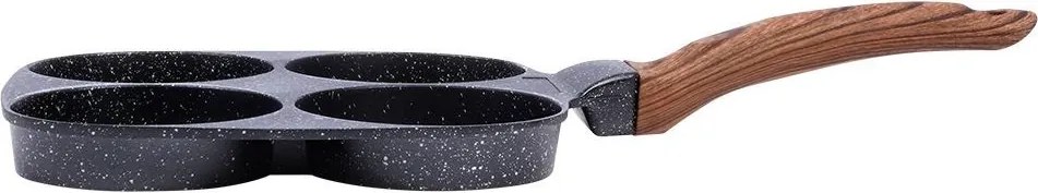 Тиган с 4 отделения за яйца, омлет и палачинки, незалепващо покритие, 19x19см