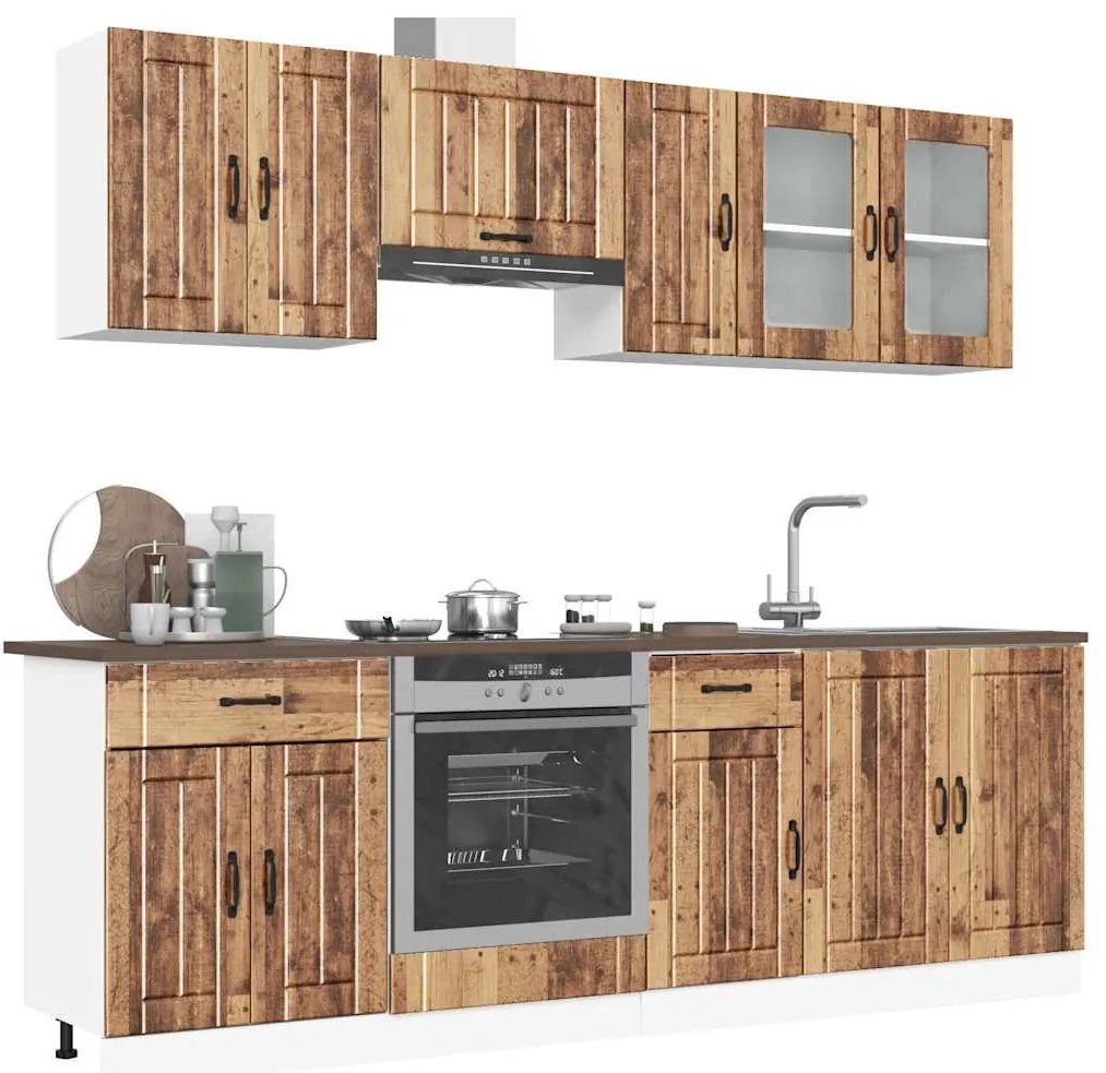 3314839 vidaXL Комплект кухненски шкафове от 8 части Kalmar, инженерно дърво