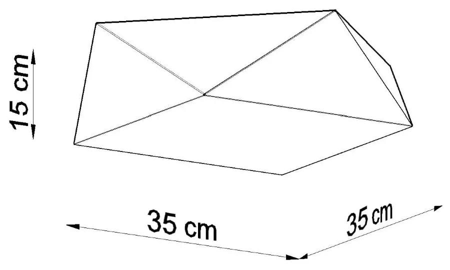 Черно осветително тяло за таван 35x35 cm Koma – Nice Lamps