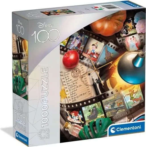 Clementoni - Пъзел DISNEY 100 MOVIE CLASSICS ILLUSTRATO 39720 1000 части