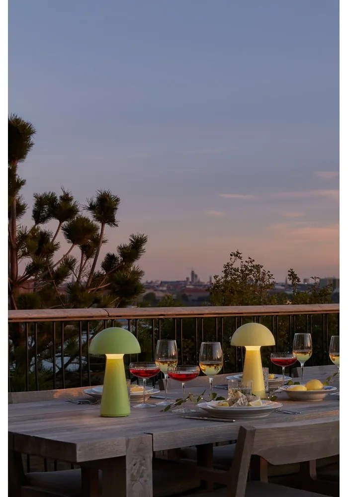 Жълта LED настолна лампа с дистанционно управление (височина 28 cm) Sam – Sirius