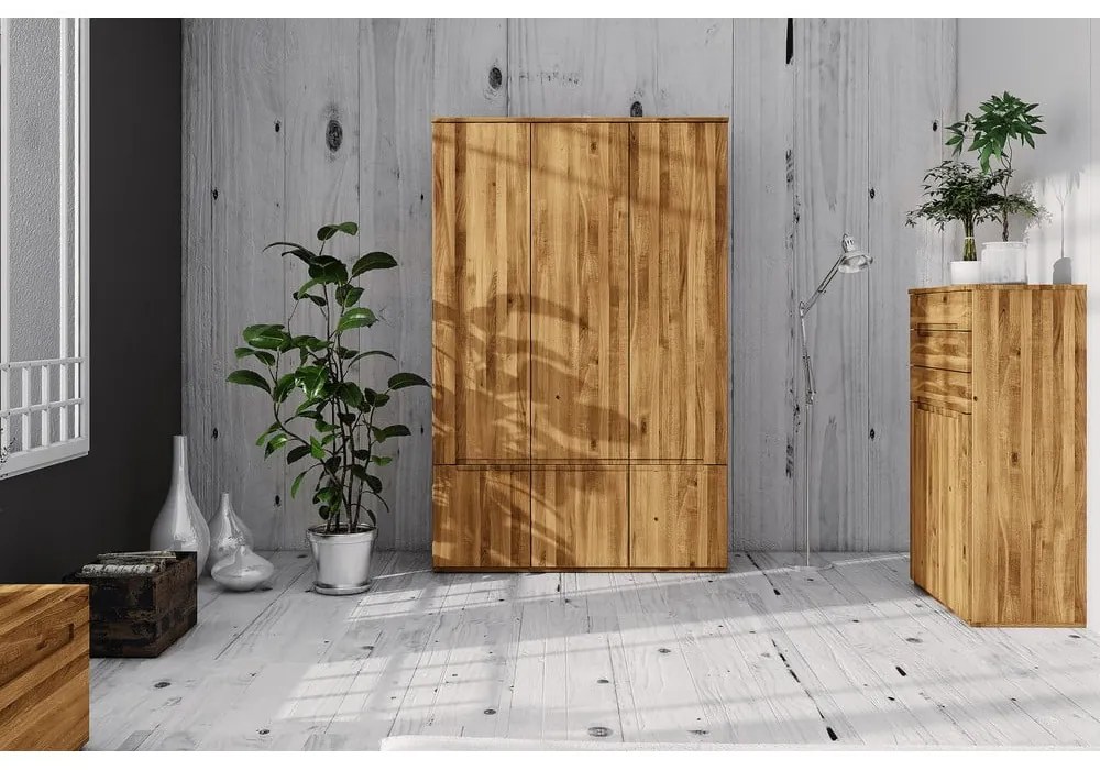 Дъбов гардероб 135x206 cm Vento 3 - The Beds