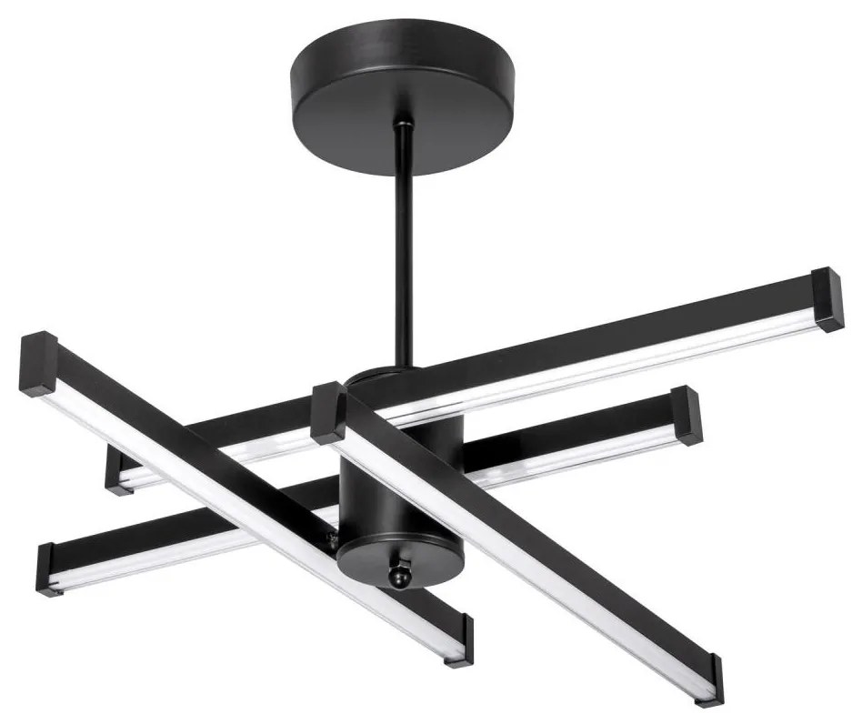 LED Полилей 4xLED/10W/230V 3000-6500K Ø 68 см черен