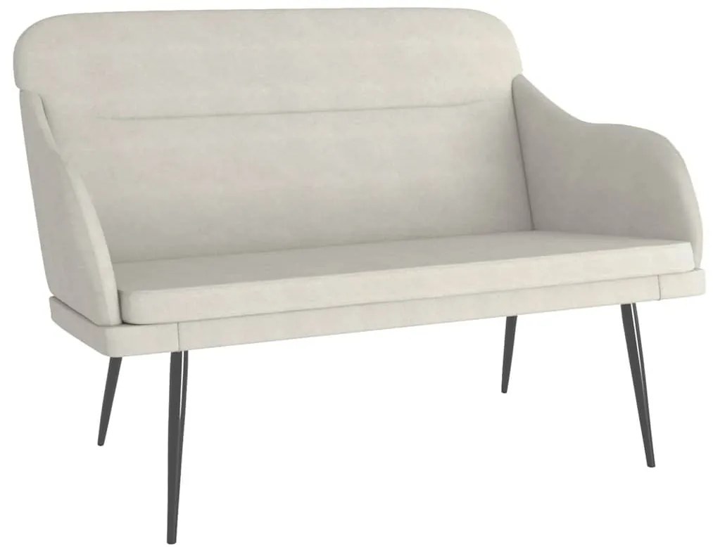 351452 vidaXL Пейка, кремава, 110x76x80 см, кадифе