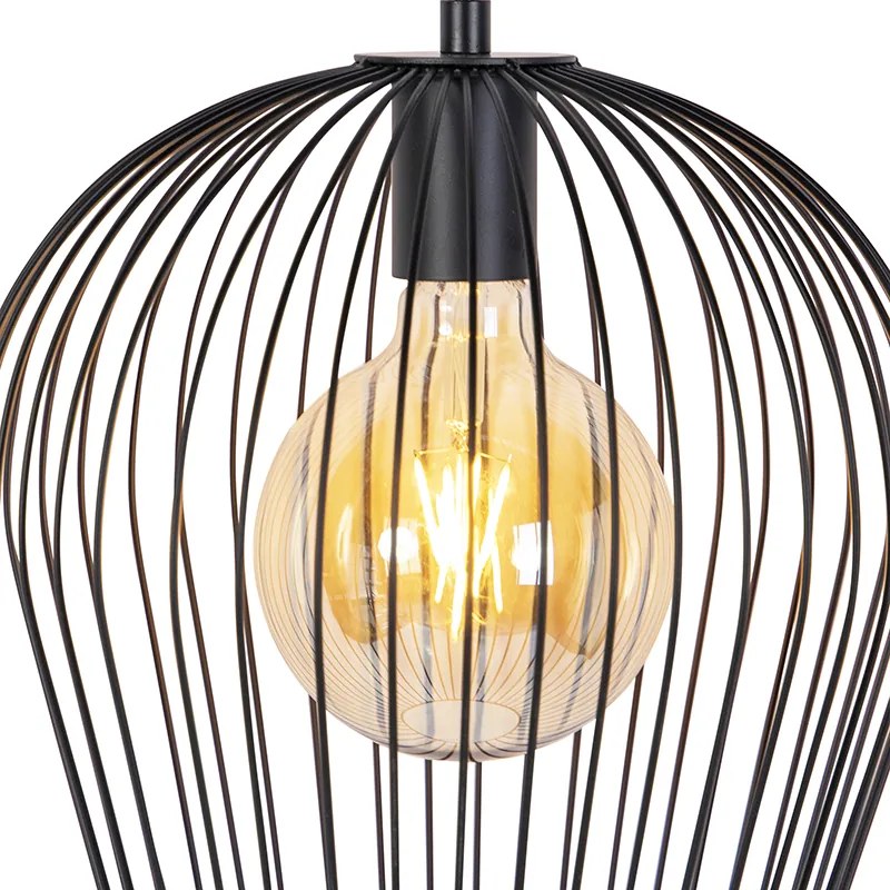 Дизайнерски висящ аплик черен - Wire Ario