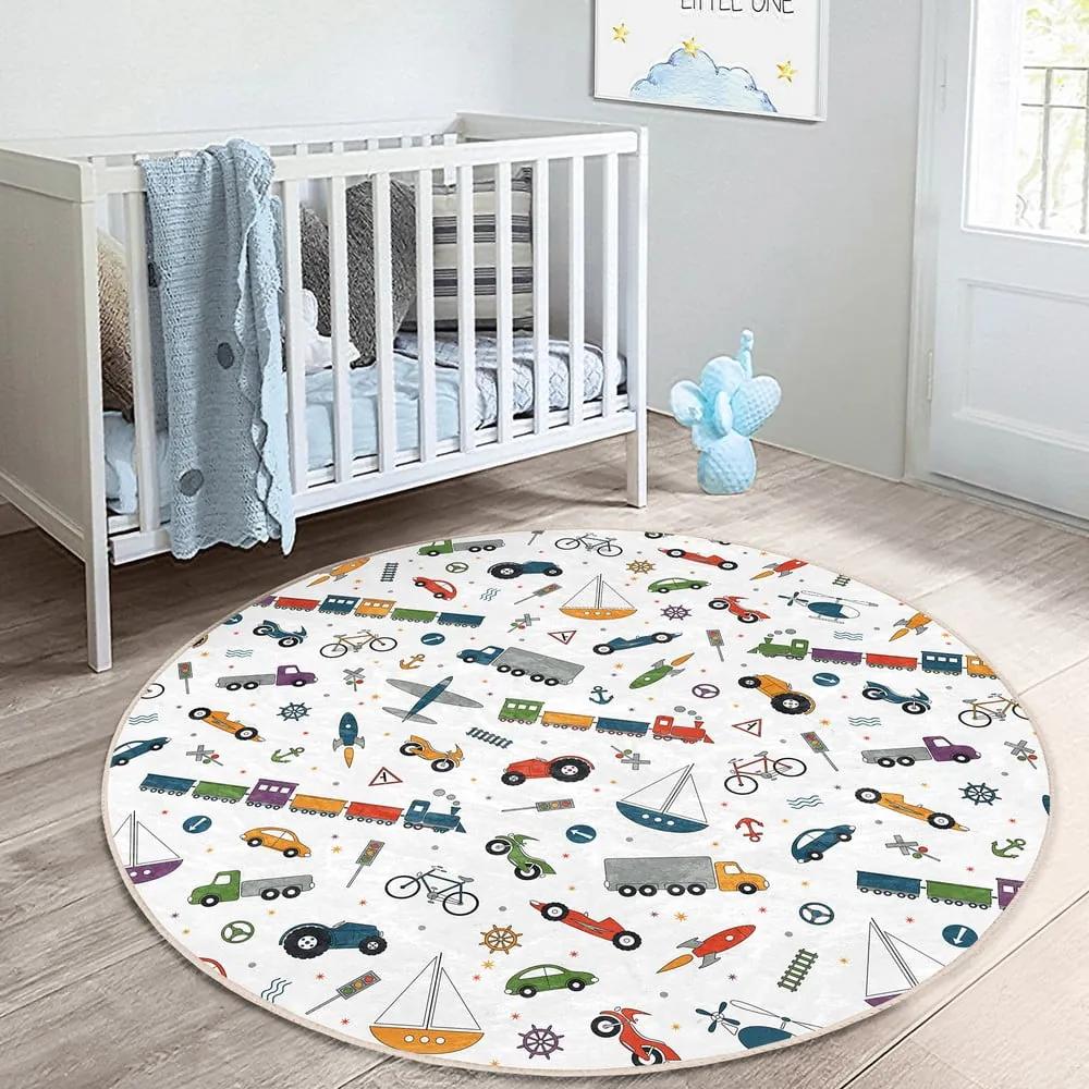Бял детски килим ø 120 cm Comfort - Mila Home