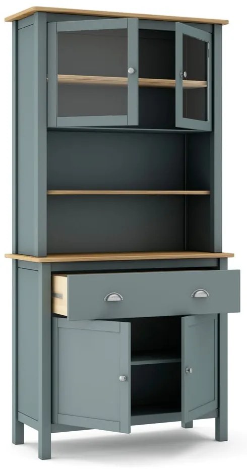 Шкаф сиво-зелен от масивен бор 90x180,5x40 cm Misti – Marckeric