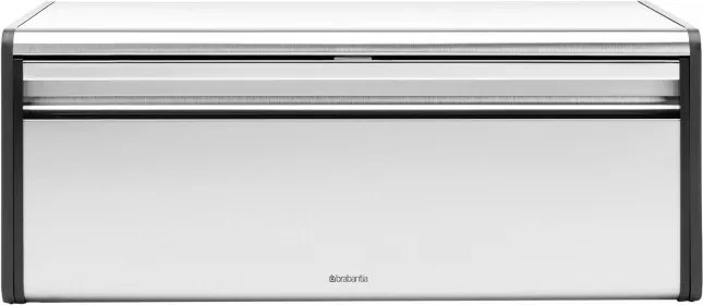 Кутия за хляб Brabantia Fall Front 107852, 18 л, 46.5х25 см, Стенен монтаж, Без пръстови отпечатъци, Инокс/Мат