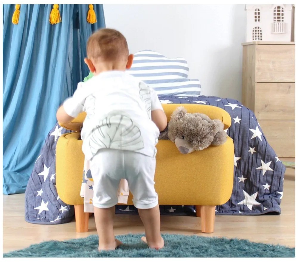 Жълта детска пейка Moouv – Hanah Home