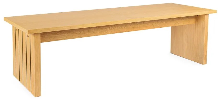 Масичка за кафе с плот от дъб в естествен цвят 60x120 cm Stripe - Woodman