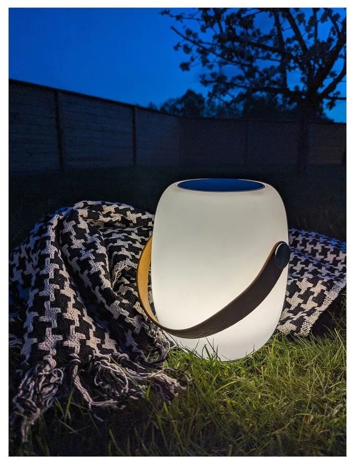 LED преносимо външно осветително тяло с таймер/с високоговорител с USB ø 18 cm Cardiff – House Nordic