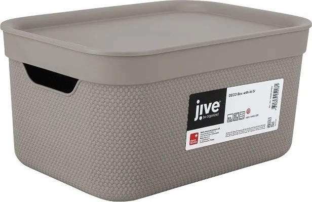 Пластмасова кутия за съхранение с капак Deco - Rotho