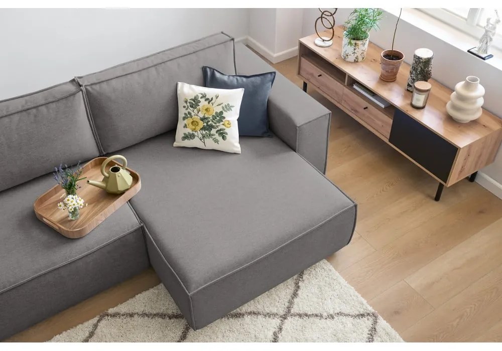 Сив променлив разтегателен диван Nihad - Bobochic Paris